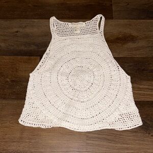 H&M White Crochet Tank Top